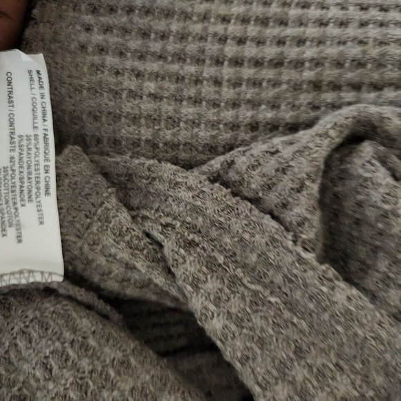 Anama Hi-Lo Tunic Top Women's Medium Gray Ruffle Cap Sleeve Boho Light Academia - Picture 6 of 8